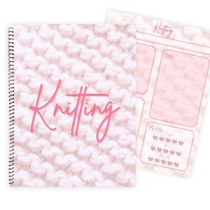 Light Rose Knitting Journal - Knitting Project Tracker helps organize your Knitting Projects and keep notes for future knitting endeavors