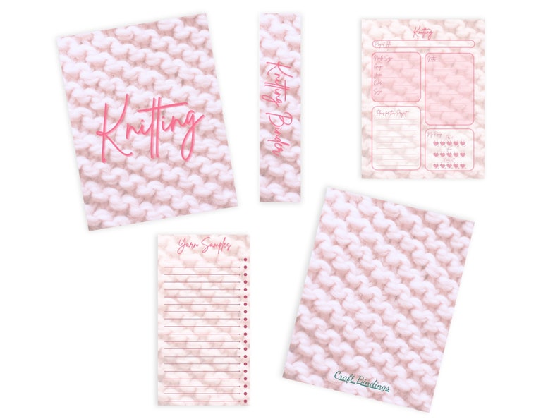 Kitting Binder Examples Printable Knitting Project Binder Inserts: Planner, Dividers, Yarn ...