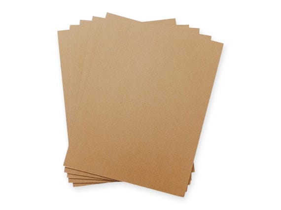 Letter Size Corrugated Cardboard Sheets: DIY Book Covers, Crafts - 10 pk