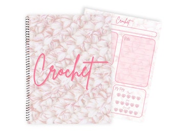 Light Rose Crochet Journal - Crochet Project Tracker helps organize your Crochet Projects and keep notes for future crochet endeavors