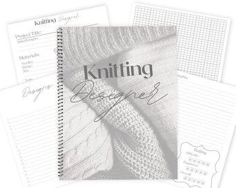 Knitting Designer Journal / Project planner - Organize, Design, Plan 20 Knitting Projects