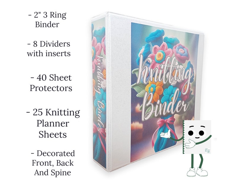 Kitting Binder Examples Knitting Pattern Binder Starter Set: Project Planner, Dividers & Yarn ...