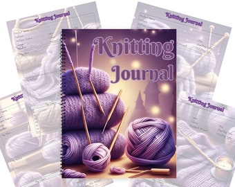 Whimsical Knitting Project Planner - 50 Decorative Stationery Pages