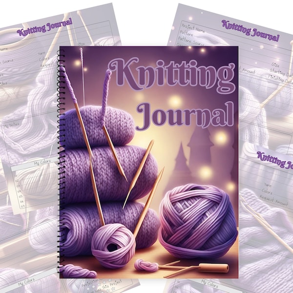 Whimsical Knitting Project Planner - 50 Decorative Stationery Pages