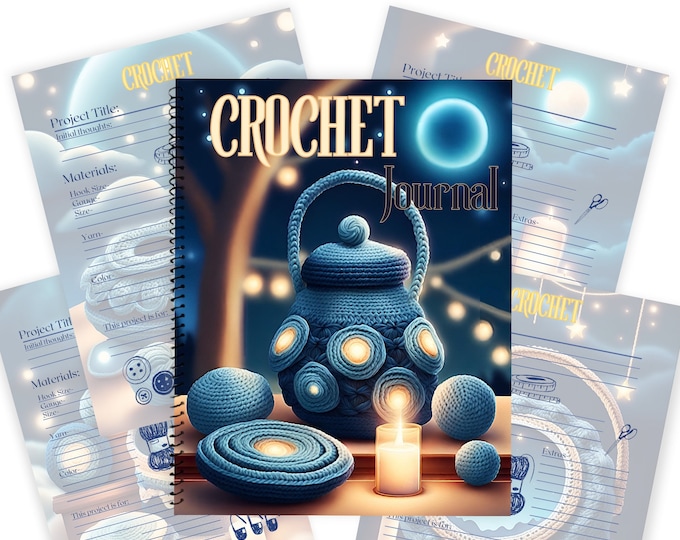Crochet Project Planner Journal - 50 Decorative Crochet Project Planning Pages