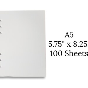 A5 paper for printing and journals. A5 6 ring binder paper.