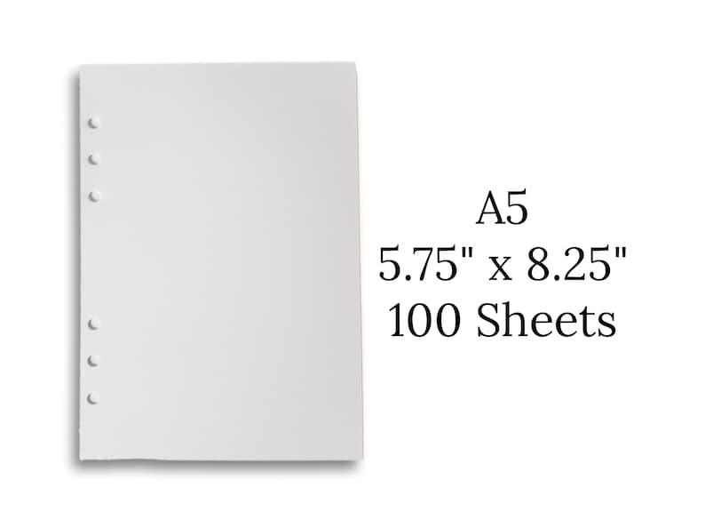 A5 paper for printing and journals. A5 6 ring binder paper.