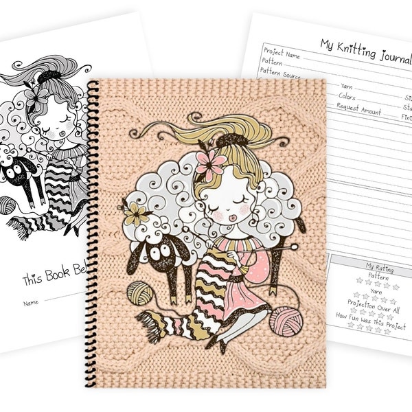 Knit Stitches Knitting Journal - 50 Knitting Project Planner Pages