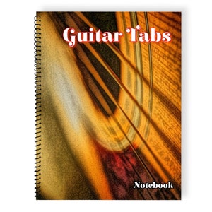 Guitar Tabs Notebook - 50 blank Music sheet pages