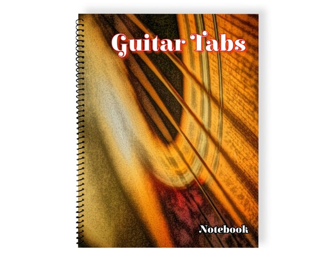 Guitar Tabs Notebook - 50 blank Music sheet pages