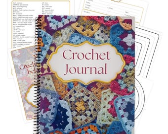 Granny Square Lovers Crochet Planner. Crochet project organizer and granny square designer.