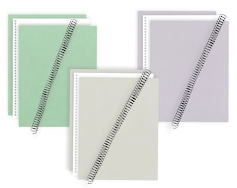 Spiral Binding Kit - 2 Cardstock Covers, Binding Coil and Prepunched Paper - No Machine Needed to Create Professional Bindings
