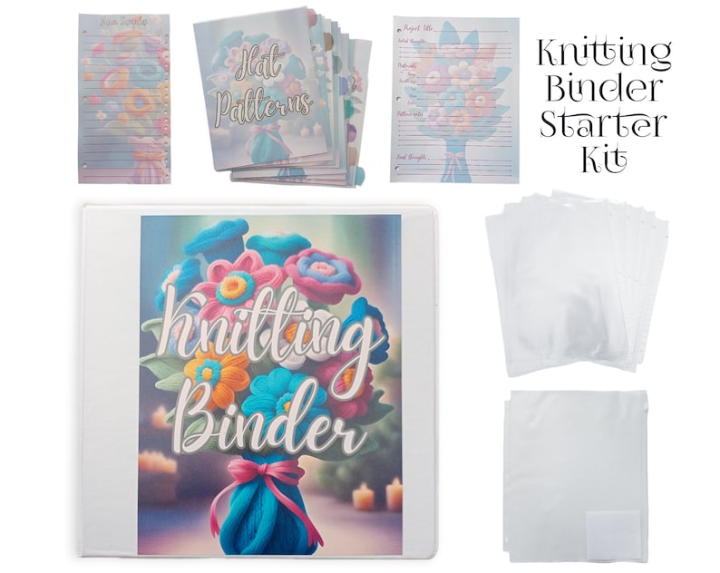 Kitting Binder Examples Knitting Pattern Binder Starter Set: Project Planner, Dividers & Yarn ...