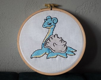 Lapras Hand-Embroidered Pokemon