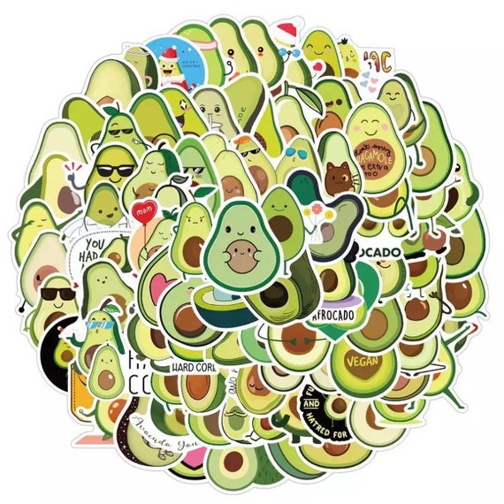 Avocado Stickers Stickers Funny Stickers Silly Stickers Luggage