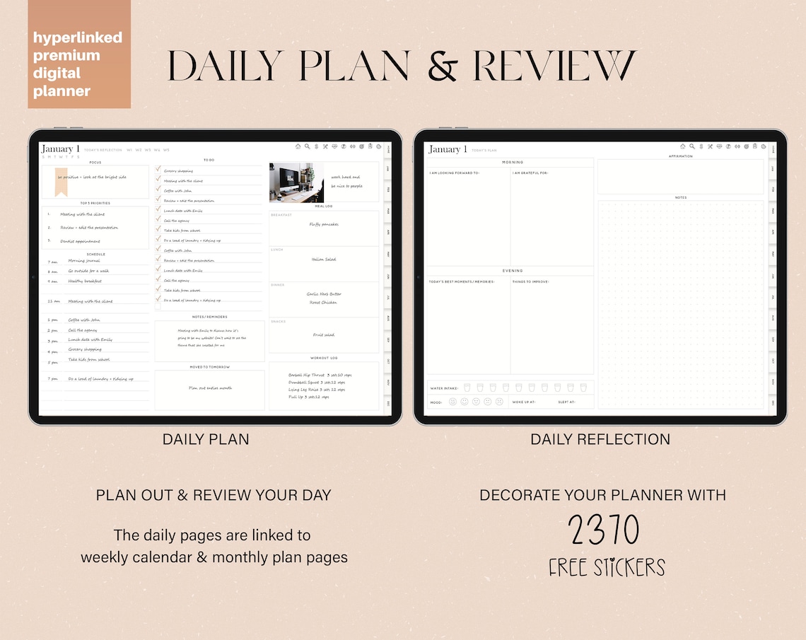 Adult Adhd Digital Planner Digital Planner ADHD Adhd Daily Etsy