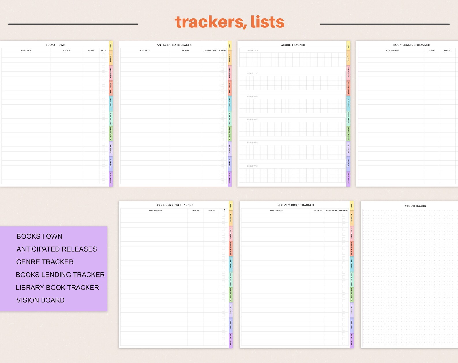 Digital Reading Journal Goodnotes Digital Reading Planner Etsy