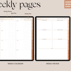 Digital Planner Boho UNDATED GoodNotes, Notability, Xodo, Daily Digital Life Planner, Portrait Digital Planner, Daily Journal, Earthy BOHO image 4