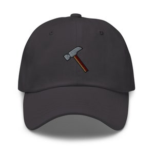 Embroidered Hammer Cap, 100% Cotton Twill Dad Cap, Available in Multiple Colours