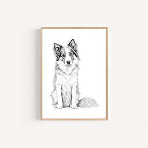 Personalized Dog Portrait, Custom Pet Portrait from Photo, Dog Lover Gift, Pet Memorial Gift, Pet Loss, Custom Pet Wall Art, Pet Gift Ideas