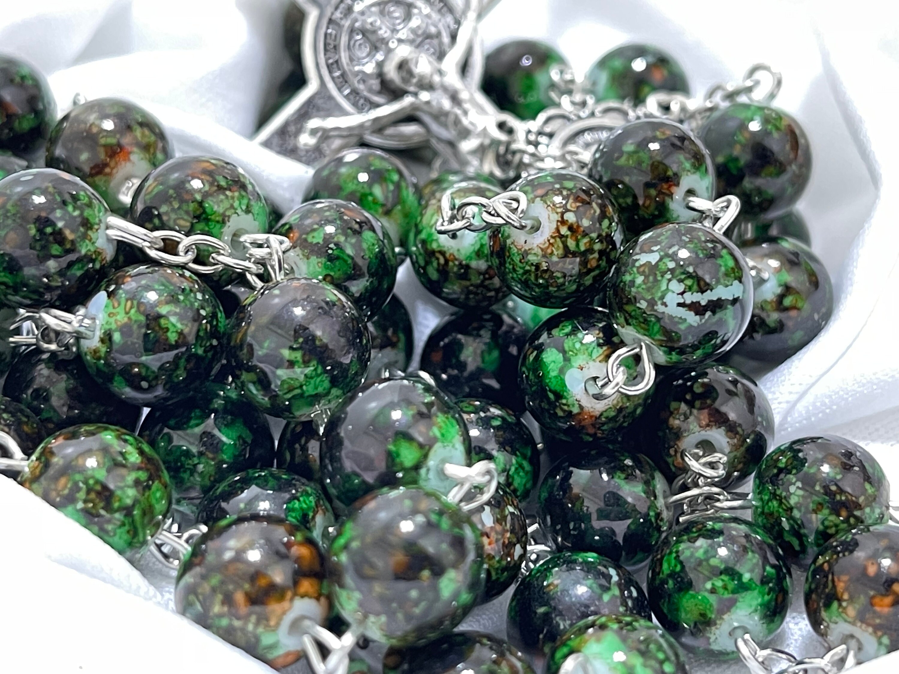 Green Nature Rosary 10mm Beads, 90g - Etsy