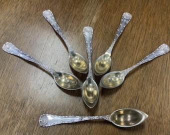 Tiffany & Co sterling wave edge dessert spoons
