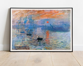Claude Monet Sunrise Poster: Impressionist Fine Art Reproduction