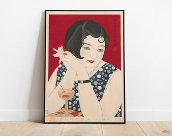 小早川清作「ウッドストックの目」新版画、現代浮世絵キャンバス壁