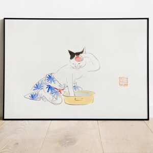 Hiroshige Japanese Cat Art Print: Vintage Ukiyo-e Poster