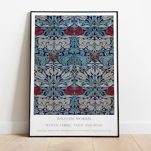 William Morris | Tulip Poster | William Morris Wall Art | Floral Pattern Art | Nature Prints | Art Nouveau | Vintage Wall Art | Floral Art