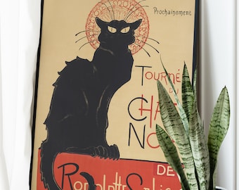 Chat Noir Vintage Poster: Alexandre Steinlen Cat Print (Digital Download)