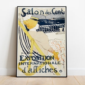 Henri de Toulouse-Lautrec / Cartel del Salon des Cent / Impresión de arte francés vintage / Ilustración Belle Epoque / Decoración de pared / Reproducción de bellas artes