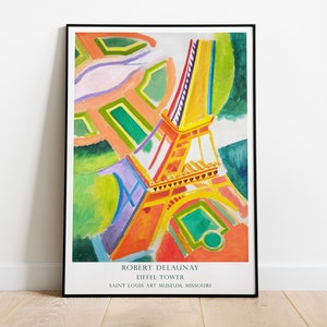 Robert Delaunay | Poster Eiffelturm | Pariser Modernismus | Abstraktes Poster | Französische Kultur | Vintage Wanddekoration | Französische Kunst | Geschenk