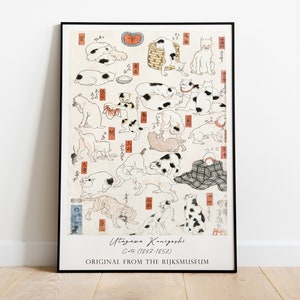 Utagawa Kuniyoshi Cats Print: Japanese Vintage Art Poster