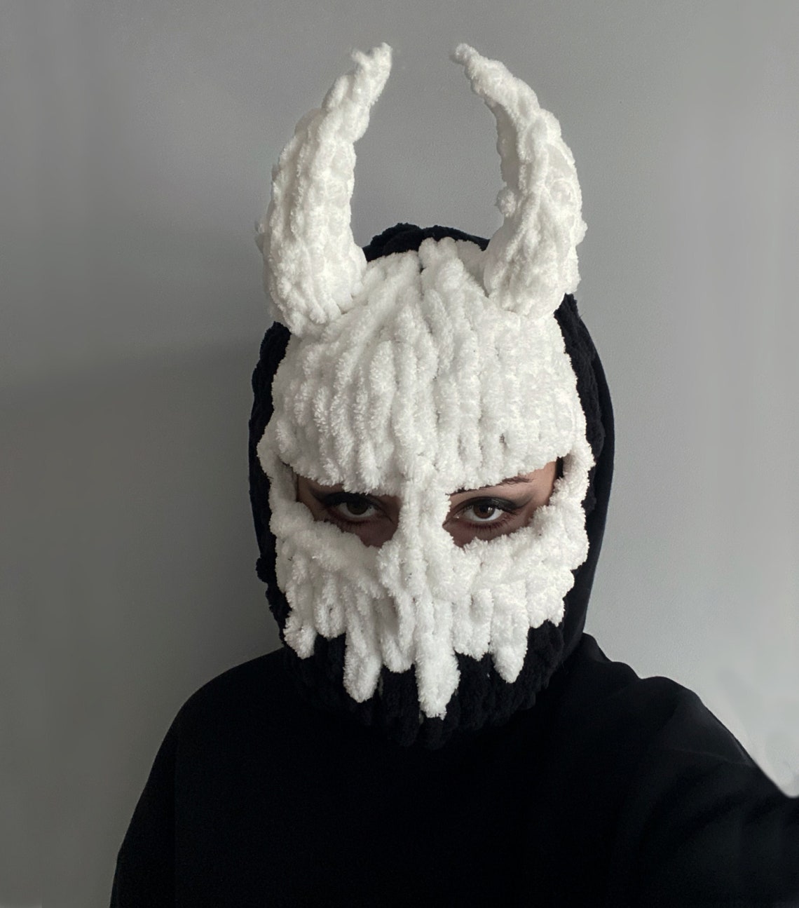 Balaclava Devil Scull Horns Balaclava With Horns Balaclava Etsy