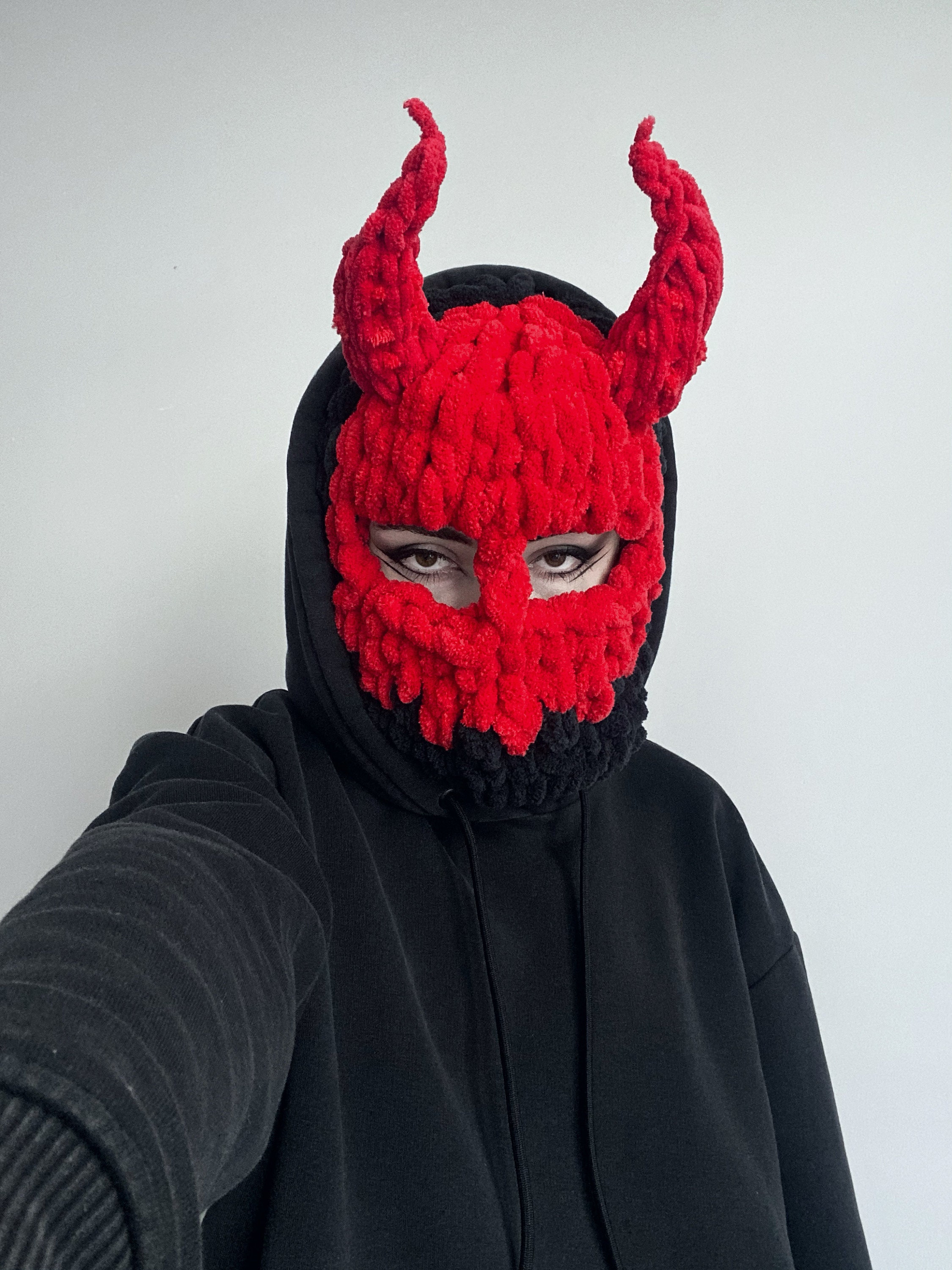 Balaclava Devil Scull Horns Balaclava With Horns Devil Etsy Australia