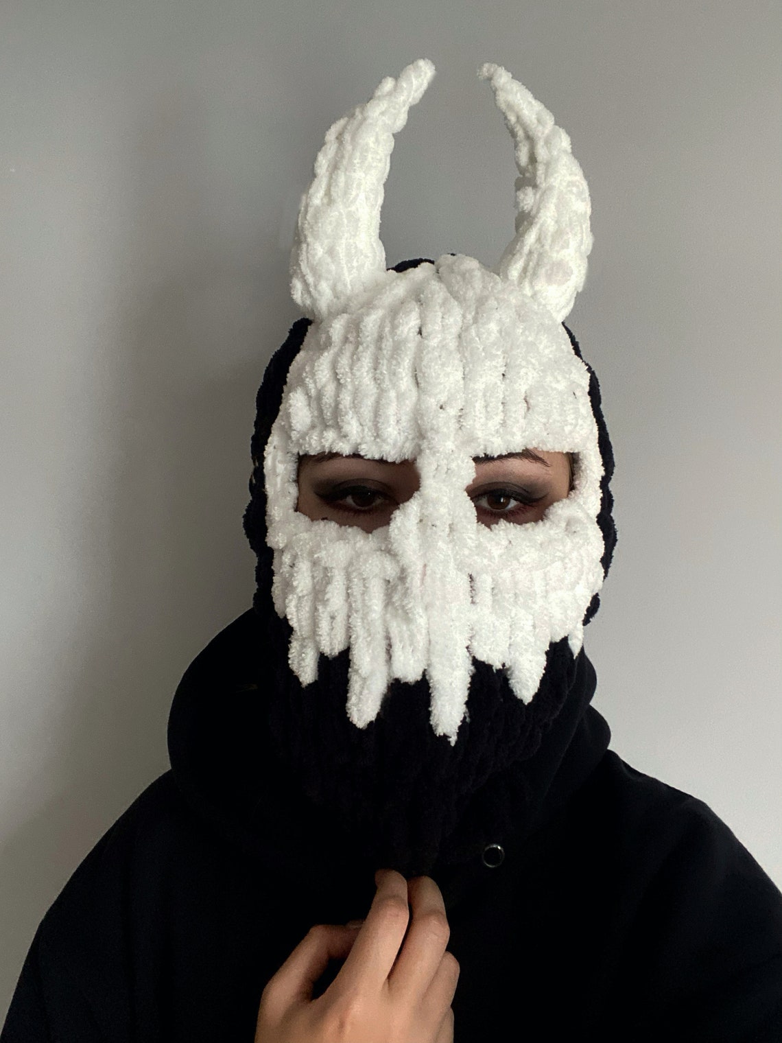 Balaclava Devil Scull Horns Balaclava With Horns Balaclava Etsy