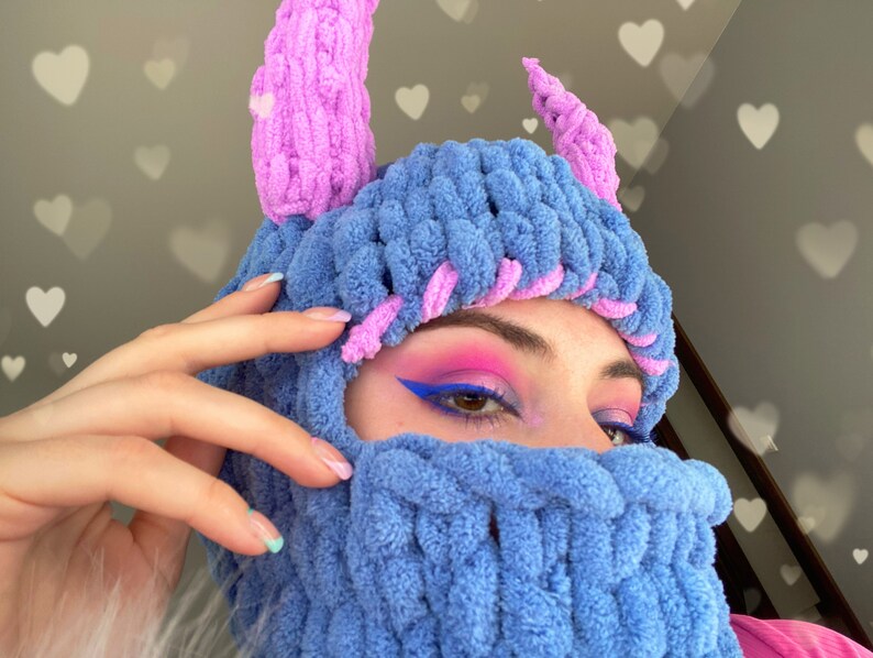 Balaclava Devil Horns Sexy Halloween Costume Balaclava With Etsy