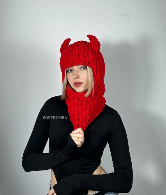 Halloween Balaclava Mask Devil With Horns Balaclava Devil Scull - Main Image