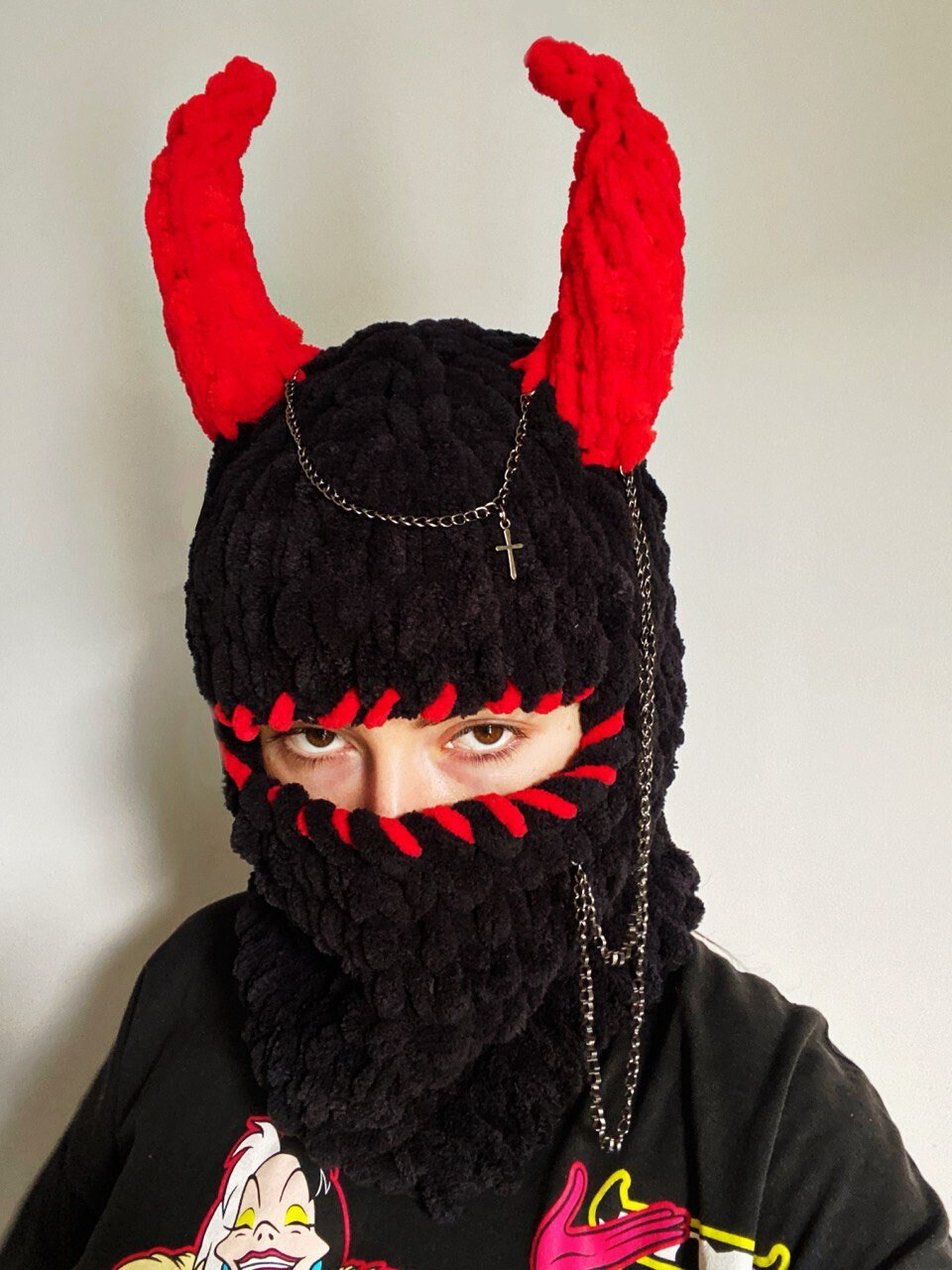 Balaclava Devil Horns Scary Balaclava Devil Scull Horns Etsy UK