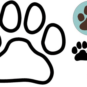 Paw Print Digital File in .pdf, .jpeg and .png