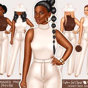 Fashion girl clipart, Black girl clipart, Girl boss clipart, Afro girl clipart, Fashion clipart girl, Black woman clipart, Boss Lady clipart