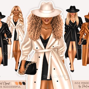 Black woman clipart, Fashion clipart girl, Black girl clipart, Girl boss clipart, Women clipart, Latina girl clipart, Woman in hat