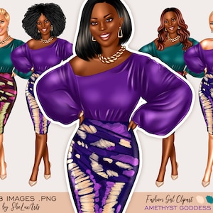 Fashion girl clipart, Girl boss clipart, Black girl png, Afro girl clipart, Fashion clipart, Black woman clipart, Black girl magic, PNG