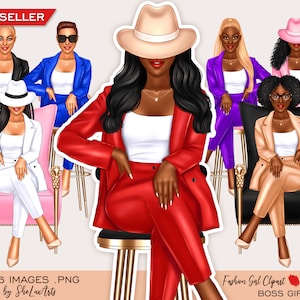 Meisje baas clipart, zwarte vrouw clipart, mode clipart meisje, haar clipart, zwart meisje clipart, zwarte vrouwen clipart, baas dame clipart, PNG