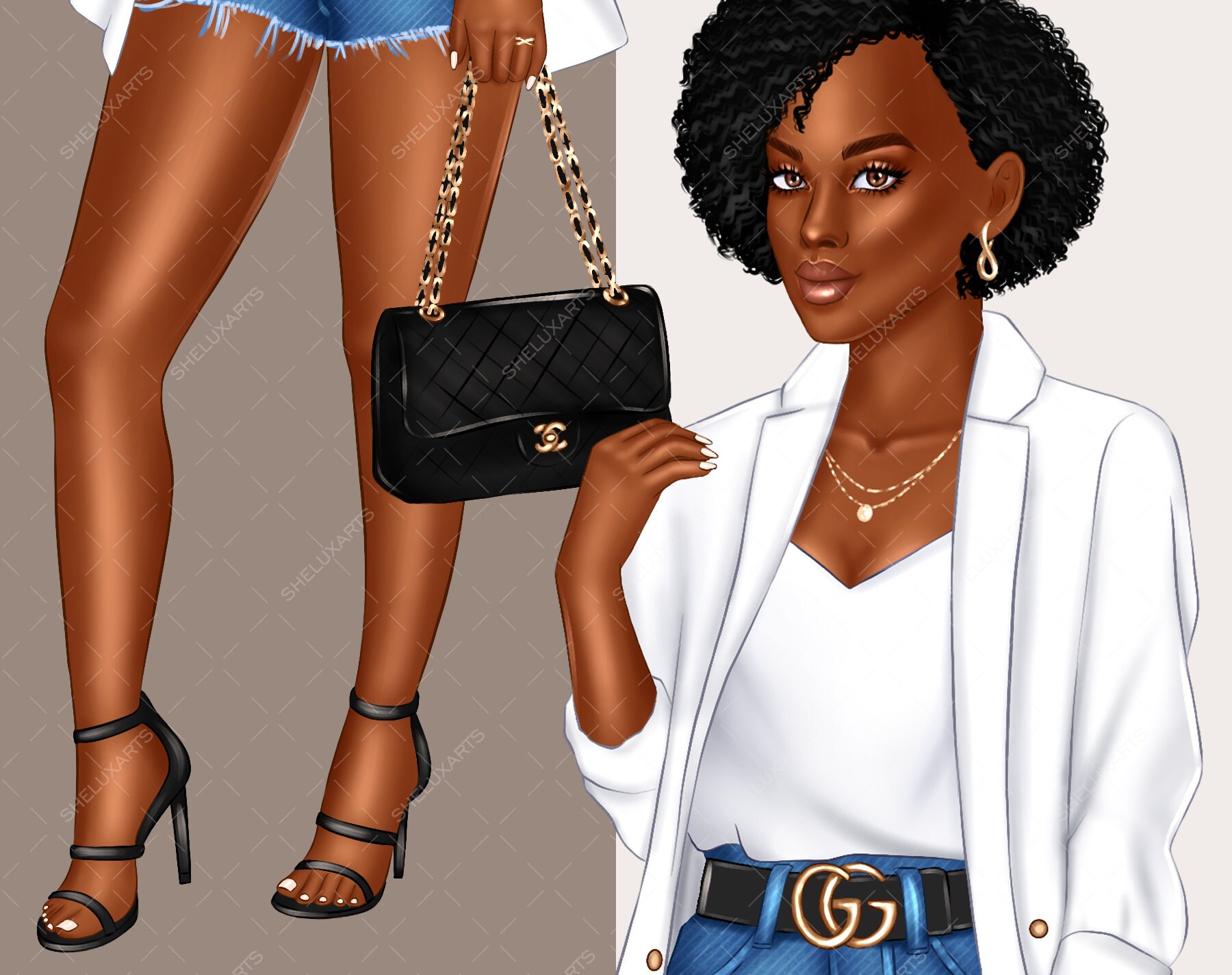 Denim Girl Clipart Fashion Clipart Black Girl Clipart Etsy Denim Girl Clipart Fashion Clipart Black Girl Clipart Etsy
