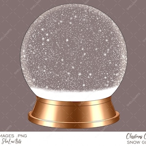 Sneeuwbol clipart, Snowglobe png, kerst clipart, sneeuwbol png, kerstbol clipart, lege sneeuwbol