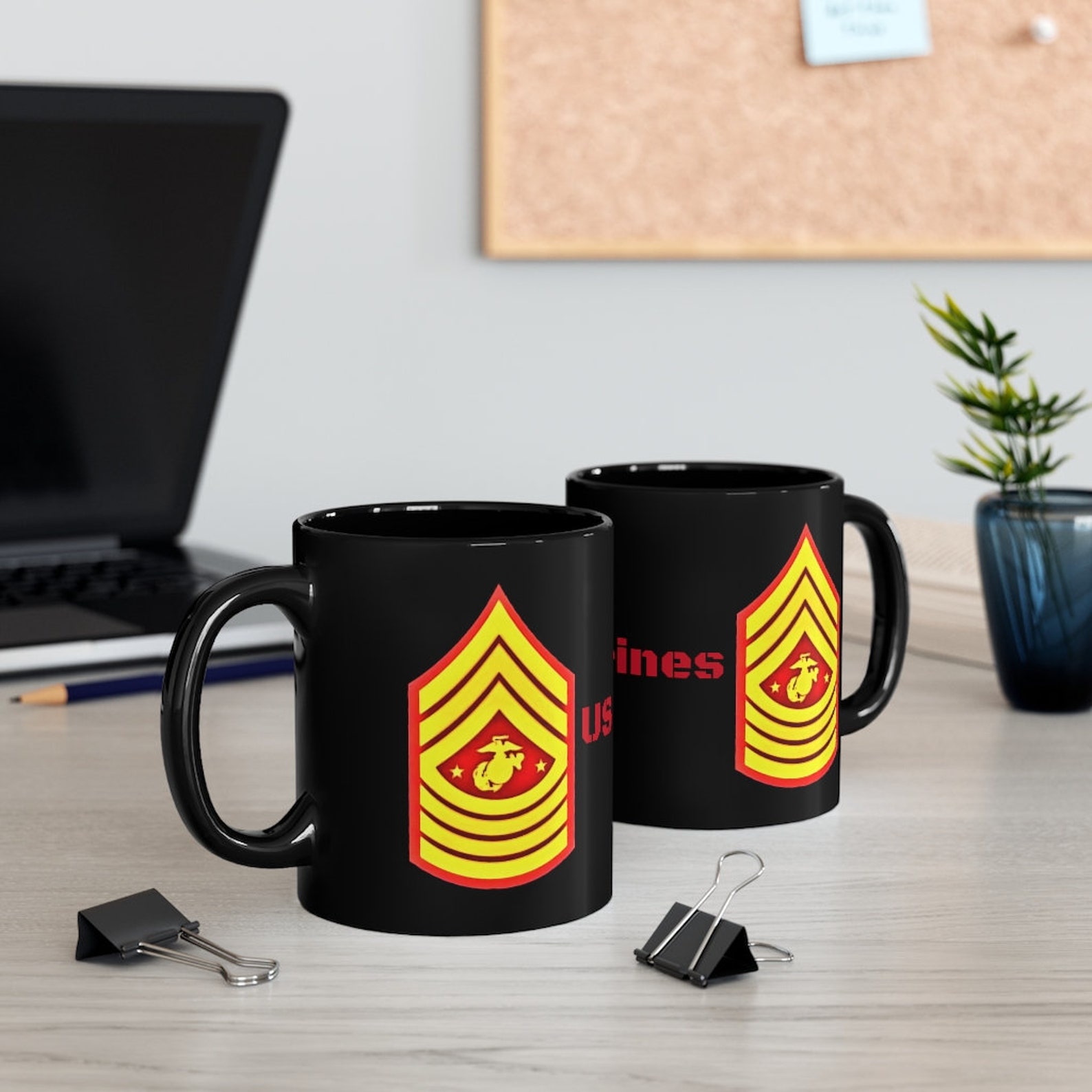 US Marine Corps Sergeant Major of the Marine Corps Black Mug Etsy