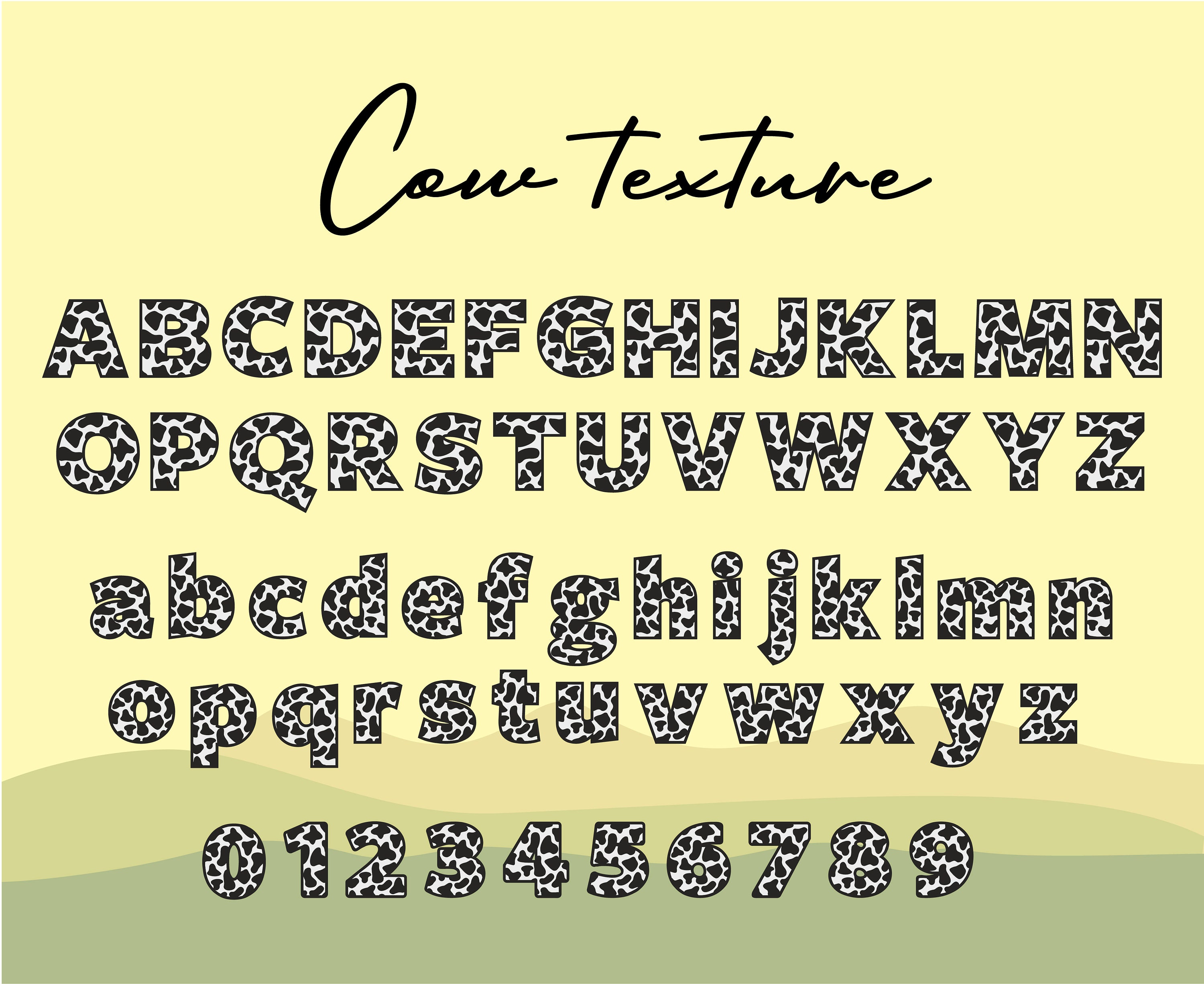Animal Fonts Bundle SVG PNG Files Leopard Font Cow Font Tiger Font ...