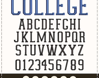 Embroidery Font BX Stitch Font Embroidery Font College Machine Embroidery Font Embroidery Varsity Font Bx Pes Hus Jef Dst Vp3